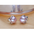 Simple Design AAA 8mm Button Cheap Pearl Earring Hot Sale Pearl Earring Jewel 925